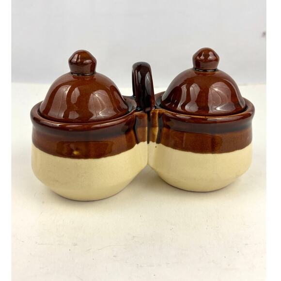 VTG Relish Condiment Server Brown Tan Ceramic Stoneware Taiwan 1970's - Picture 15 of 16